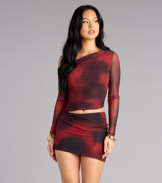 Windsor Midnight Ember Mesh Mini Dress