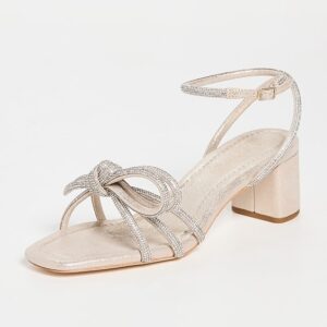 Loeffler Randall Mikel Leather Bow Mid-Heel Sandals