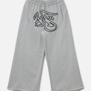 Mikheil Wide Sweat Pants With Embroidery