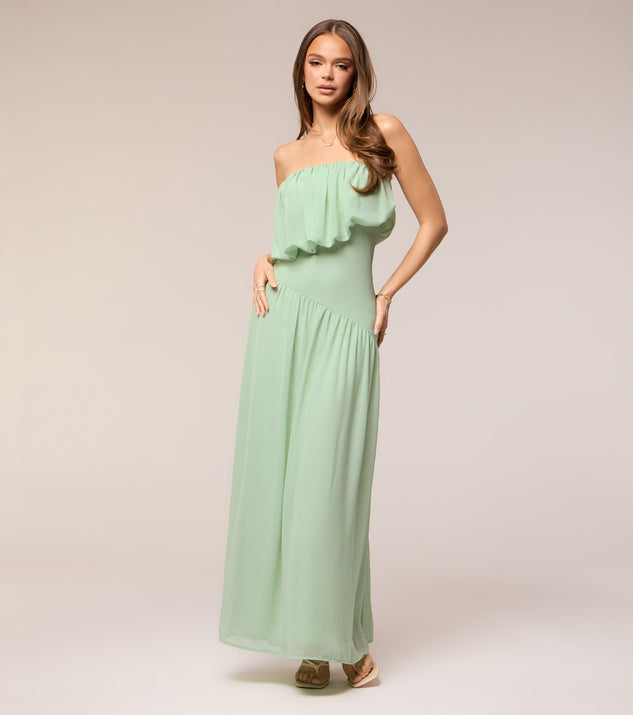 Windsor Mildred Chiffon Strapless Formal Dress
