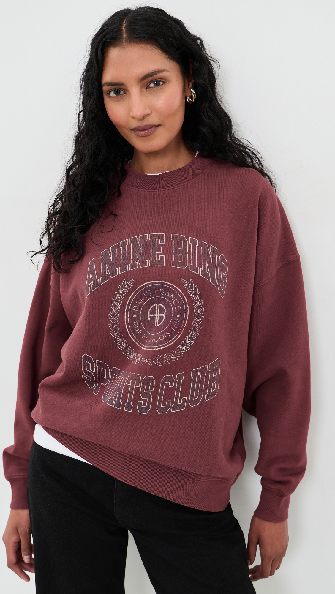ANINE BING Miles Collegiate Sweatshirt