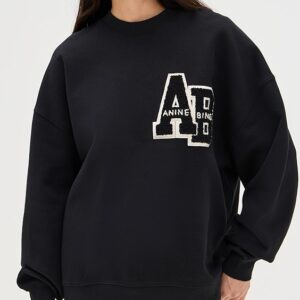 ANINE BING Miles Oversized Letterman Sweatshirt