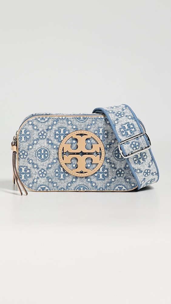 Tory Burch Miller T Monogram Denim Mini Crossbody Bag