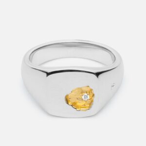 Tom Wood Mined Ring Small Diamond Mined Ring Small Diamond