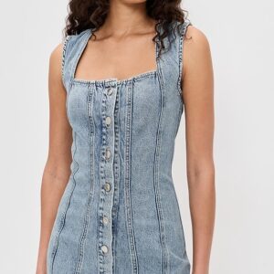 Good American Mini Button Front Dress