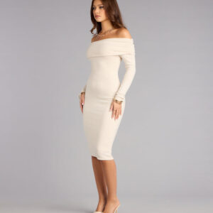 Windsor Minimal Drama Off-The-Shoulder Midi Dress Minimal Drama Off-The-Shoulder Midi Dress