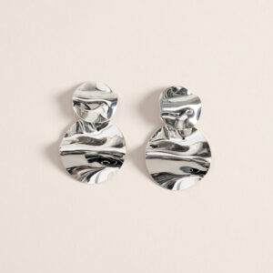 Windsor Mirror Check Circular Drop Earrings