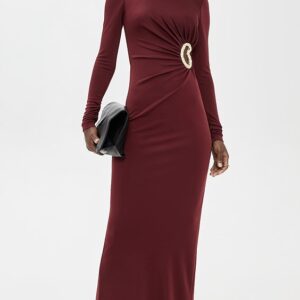 Rebecca Vallance Misha Long Sleeve Maxi Dress