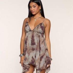 Windsor Miss Me Yet Abstract Babydoll Mini Dress Miss Me Yet Abstract Babydoll Mini Dress
