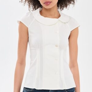Peachy Den Missy Asymmetric Blouse