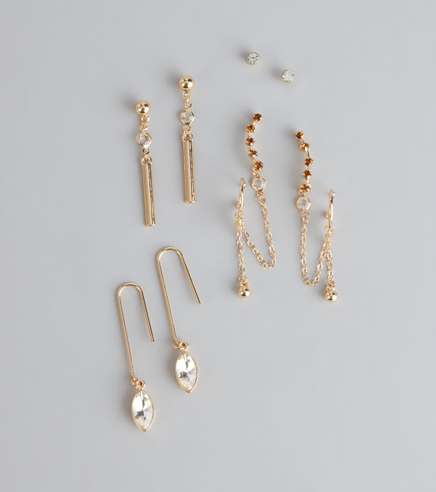 Windsor Mix It Up Mood Rhinestone Earrings Set