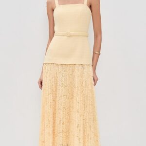 ASTR the Label Mixed Media Tweed Maxi Dress