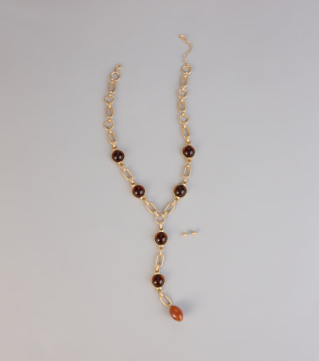 Windsor Modern Muse Beaded Lariat Necklace Set