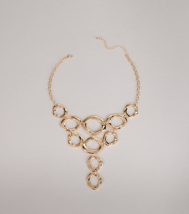 Windsor Modern Muse Linked Circle Statement Necklace