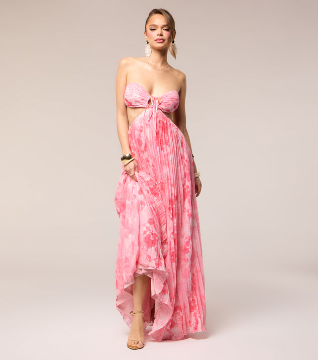 Windsor Molly Floral Pleated A-Line Formal Dress