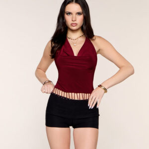 Windsor Mood Shift Beaded Fringe Halter Top Mood Shift Beaded Fringe Halter Top
