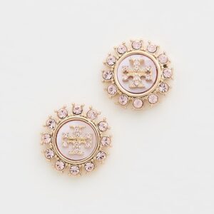 Moondance Mother of Pearl and Crystal Stud Earrings