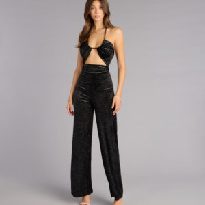 Windsor Moonlit Velvet Halter Jumpsuit Moonlit Velvet Halter Jumpsuit