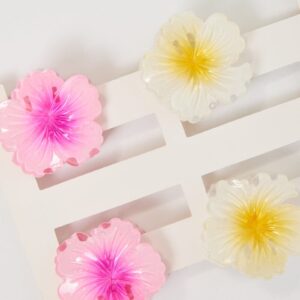 Multi 4 Pack Flower Claw Clips