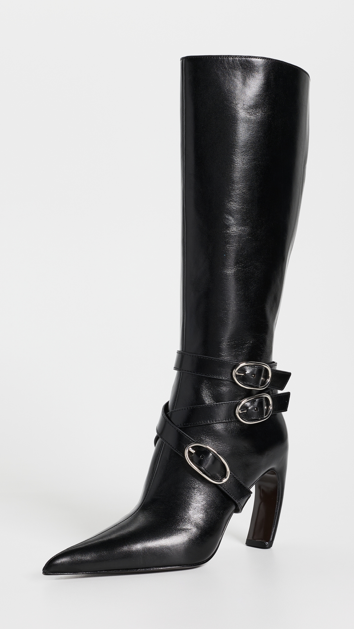 Tory Burch Multi Buckle Leather Boots 90mm