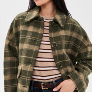 Barbour Myla Checked Wool Coat