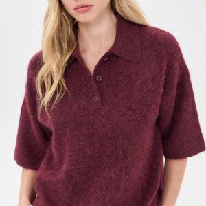 Pistola Nadya Alpaca Blend Boxy Polo Sweater