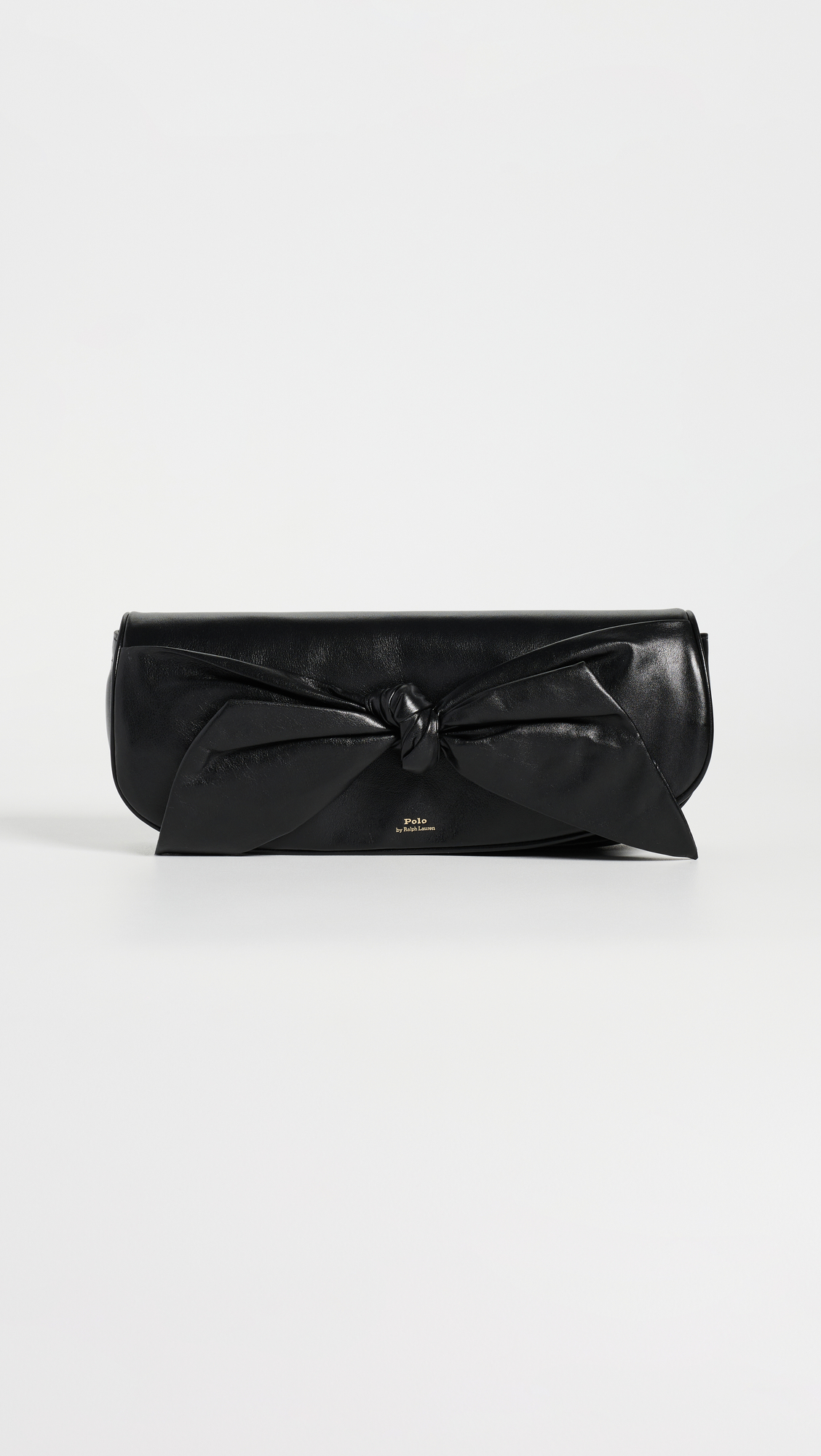 Polo Ralph Lauren Nappa Leather Bellport Flap Bow Medium Clutch