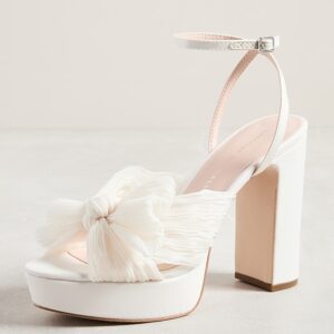 Loeffler Randall Natalia Platform Pleated Bow Sandals