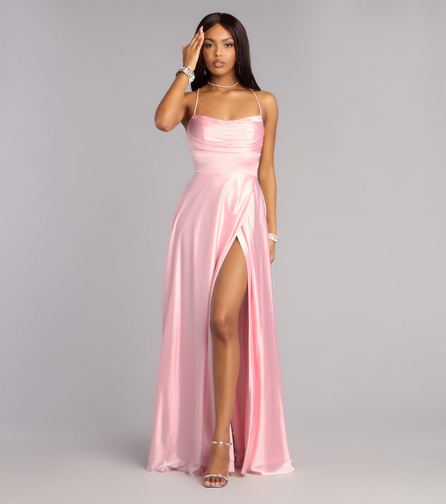 Windsor Natasha Satin A-Line Formal Dress