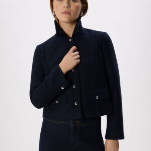 Navy Boucle Jacket
