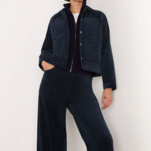 Navy Casual Pocket Cord Jacket