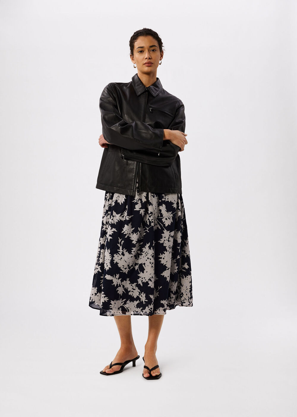 Navy Shadow Floral Avery Dress - Image 3
