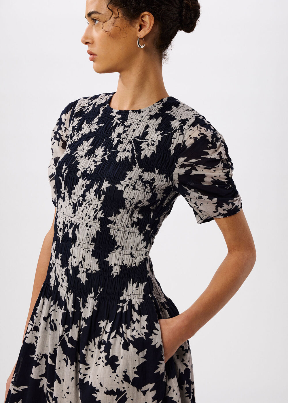 Navy Shadow Floral Avery Dress