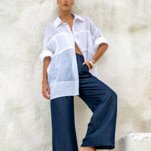 Nellie White Ramie Shirt