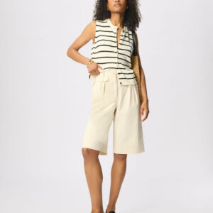 Neutral Cotton Bermuda Short