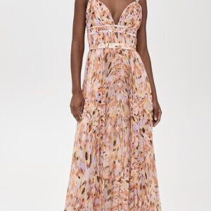Neve Pleated Chiffon Dress