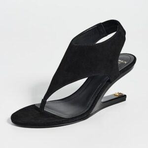 "No Wedge" Suede Sandals