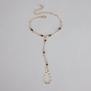 Noir Charm Hand Chain Bracelet