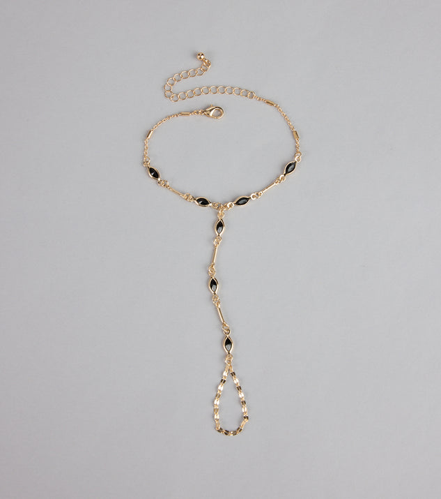 Windsor Noir Charm Hand Chain Bracelet
