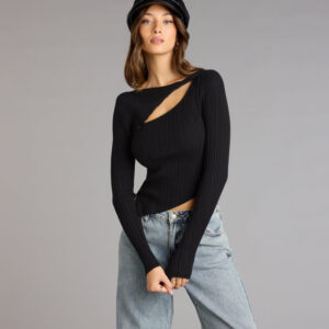 Windsor Not So Basic Long Sleeve Cutout Top Not So Basic Long Sleeve Cutout Top