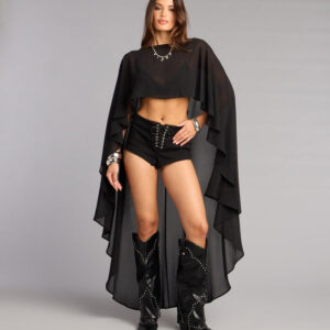 Not Subtle Chiffon Cape