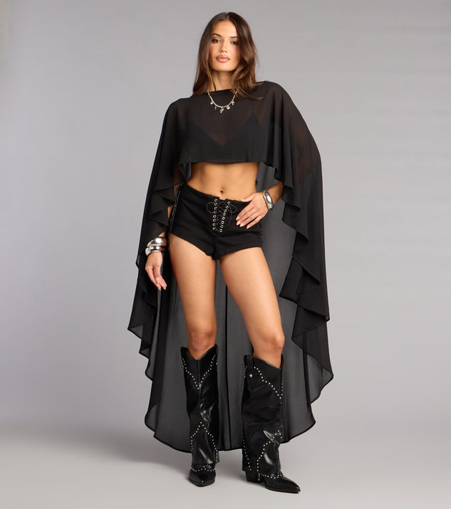 Windsor Not Subtle Chiffon Cape