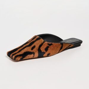 Ocelot Print Velvet Slippers