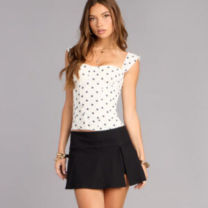 Off Duty Attitude Pleated Skort