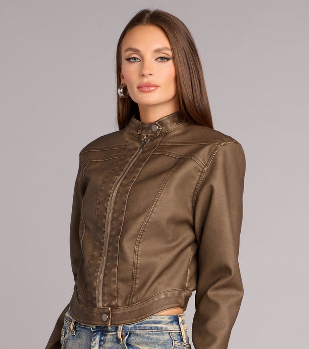 Windsor Off Duty Cool Faux Leather Jacket