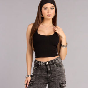 Windsor Off Duty Cool Ribbed Knit Halter Top Off Duty Cool Ribbed Knit Halter Top