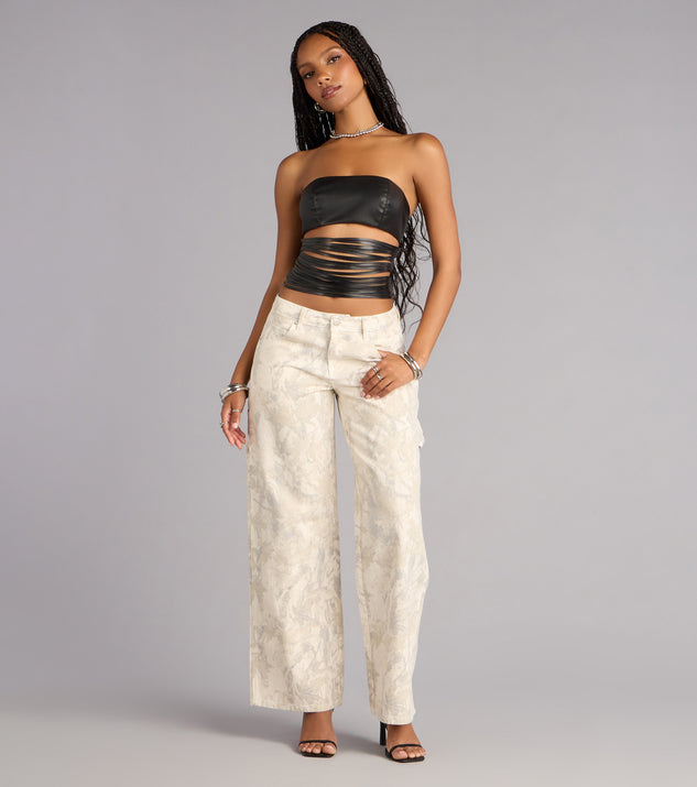 Windsor Off Duty Intent Camouflage Straight Leg Jeans