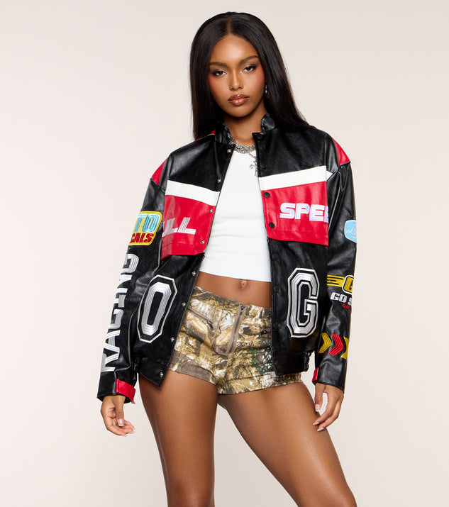 Windsor Off Duty Racer Faux Leather Jacket