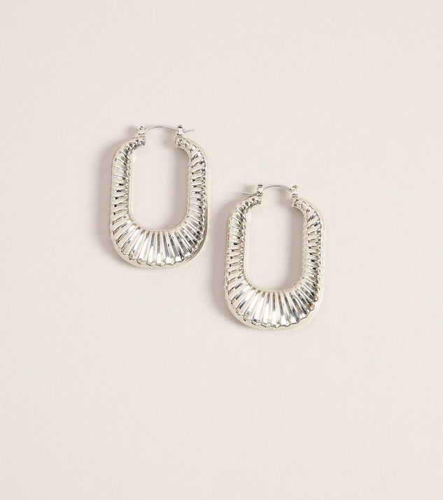Windsor Off Script Oval Earrings