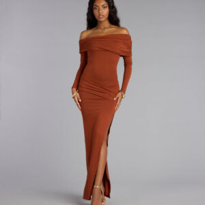Windsor Off-The-Shoulder Moments Slit Maxi Dress Off-The-Shoulder Moments Slit Maxi Dress